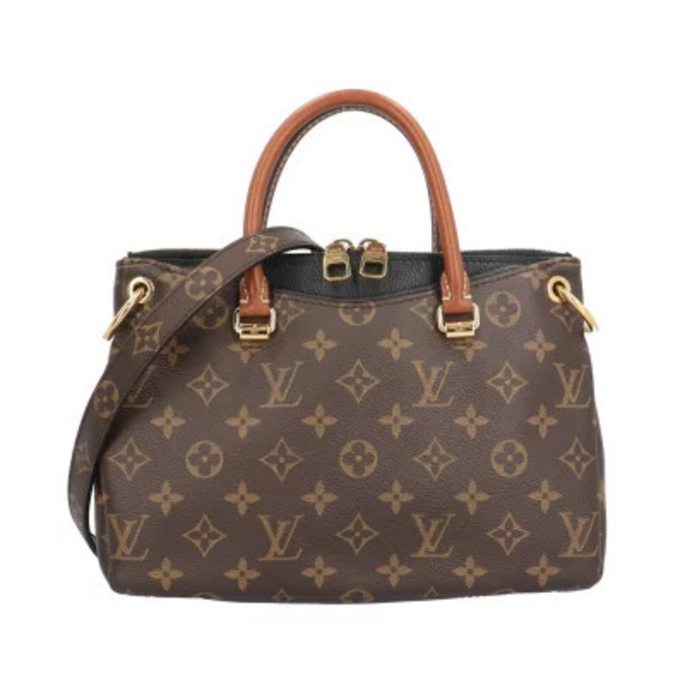 Louis Vuitton Pallas Monogram Shoulder Bag Canvas Brown